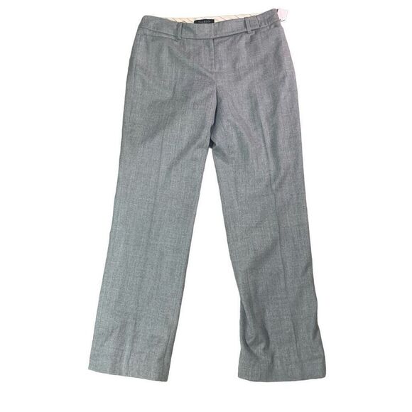 Talbots Womens Size 4 Wool Dress Pant Gray Flat Front Pockets Straight Leg Lined - Picture 1 of 7